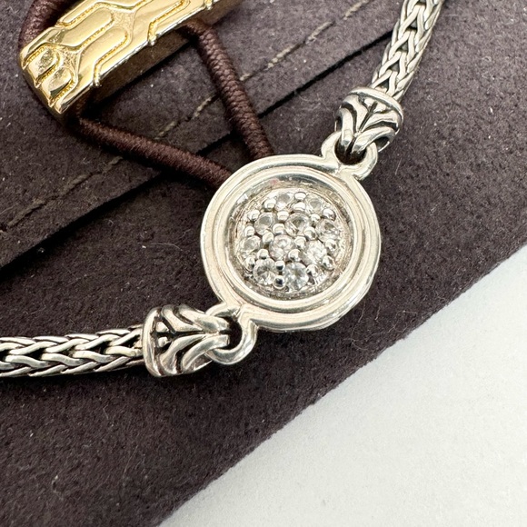 John Hardy Diamond Station Classic Chain .925 Bracelet - Picture 4 of 6
